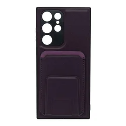 Maska za telefon LEATHER MAGSAFE WALLET za Samsung S22 Ultra, Ljubičasta
