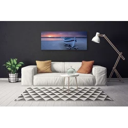 tulup.si Slika na platnu Čoln beach sun landscape 120x60 cm