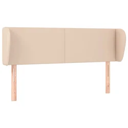 Uzglavlje s ušima boja cappuccina 147x23x78/88 cm umjetna koža