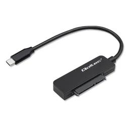 Qoltec qoltec sata adapter | ssd hdd 2,5'' disk | usb-c | super hitrost 5gb/s | 2tb | 19cm
