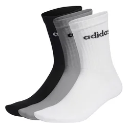 Adidas Čarape C Lin Crew 3P, IC1302, 3 Para, Crne, Sive i Bele