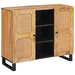 Highboard s pohranom Smeđa 90 x 33 x 75 cm Čvrsto drvo manga