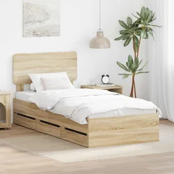 Krevetna konstrukcija s ladicama Sonoma hrast 75 x 190 cm