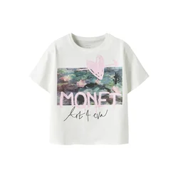 NAME IT Majica modra/rjava/rosé/bela