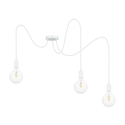 Luster na sajli MIROS 3xE27/60W/230V u obliku pauka, bela
