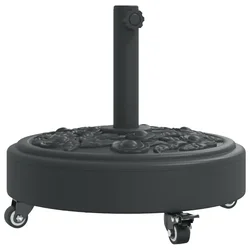 Vidaxl Podstavek za senčnik s kolesi O38/48 mm palice 27 kg okrogel