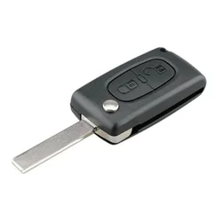 CAR 888 ACCESSORIES Kućište oklop ključa 2 dugmeta Hu83/Ce0536 za Peugeot/Citroen crno