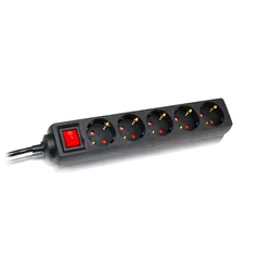 COMMEL Petostruka utičnica 16A 230V 3500W sk 3m crna