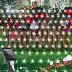 Solarne LED sijalice mreža bela 1,5x1,5m