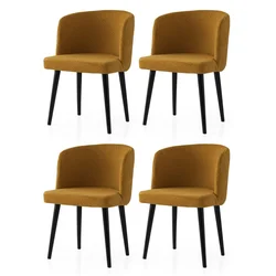 Hanah Home Set trpezarijskih stolica Soft 4107 V4, 4 komada, Oker