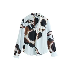 Next Bluza ecru/pastelno modra/rjava/črna