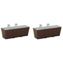 Vidaxl Ograja 2 szt. 50 x 17 x 17 cm Kovina