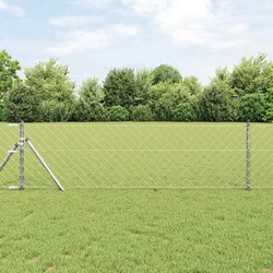 Stup za ogradu Srebrno 10 x 0,8 m (60 x 60 mm mreža) Čelik