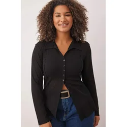 Trendyol Curve Ženska bluza Tbbaw26Af00044, Crna
