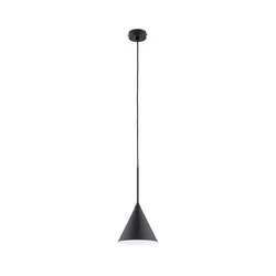 Luster na sajli FABO 1xE27/15W/230V prečnik 17 cm crna