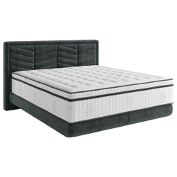 Carryhome POSTELJA BOXSPRING 160 cm x 200 cm , tekstil črna
