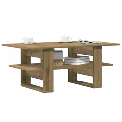 Stolić z kavu boja hrasta artisan 102x55x42cm konstruirano drvo