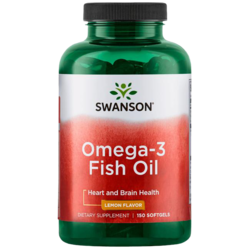 Swanson Omega-3 riblje ulje, Limun, 150 kapsula
