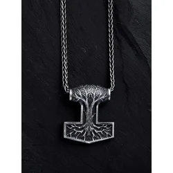REYTEL Obeski THORS HAMMER with TREE OF LIFE srebrna