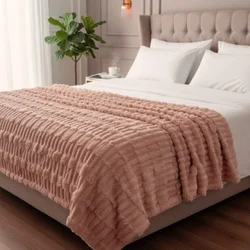 Meko prugasto ćebe 140×200 cm Grace Roze boja ( VLK4010336-roze )