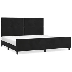 Vidaxl Posteljni okvir brez vzmetnice črn 200x200 cm žamet