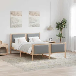 vidaXL Konstrukcija postelje Svetlo siva 140 x 200 cm blago