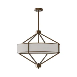 Open Design OR85846 - Luster na stalku ZUNDO 4xE27/15W/230V braon/bež