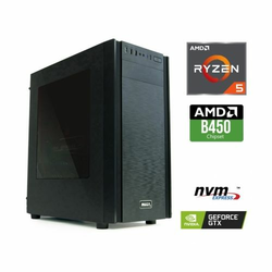 Računalo LINKS MEGA 6000X / Ryzen 5 3600, 16GB, 500GB SSD NVMe, GeForce GTX 1660 6GB, FreeDOS, crno