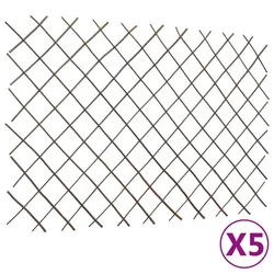 Vidaxl Mrežaste ograje iz vrbe 5 kosov 180x120 cm
