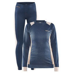 Craft W Set CORE Dry Baselayer tmavě modrá s růžovou