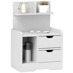 HOMCOM HOMCOM nočna omara MDF 40D x 30Š x 60V cm Bel, (5000234831)