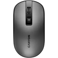 CANYON MW-18, 2.4GHz Wireless Rechargeable Mouse with Pixart sensor, 4keys, Silent switch for right/left keys,DPI: 800/1200/1600, Max. usage 50 hours for one time full charged, 300mAh Li-poly battery, Dark grey, cable length 0.6m, 116.4*63.3*32.3mm, 0.075