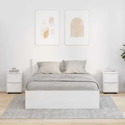 Noćni ormarići 2 pcs Visoki sjaj bijela 30,5 x 30 x 43 cm