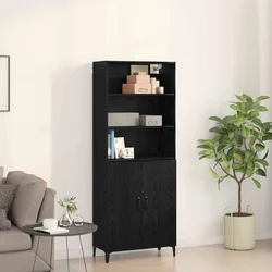 Highboard Crni hrast 69,5 x 32,5 x 180 cm Konstruirano drvo