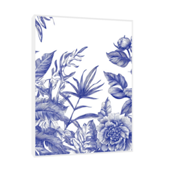 Canvas Slika na platnu Plavi cvetovi, Sa ramom, 60 x 80 cm, Beli