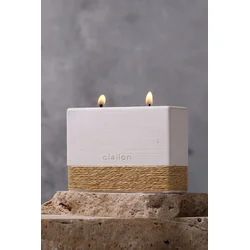 Conceptum Hypnose Betonska sveća Harmony, Miris sandalovine, Parafin i soja, 11.5x8x4.5 cm, Bela