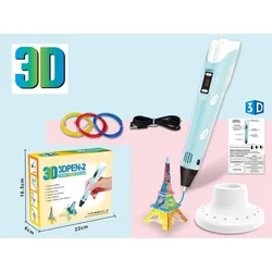 Madej 3D pisalo z USB napajalnim kablom in filamentom