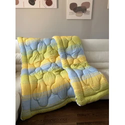 Jorgan mikrofiber D10, 190x190cm, Plavo-žuti
