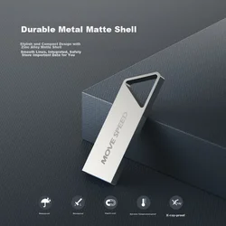 Move Speed USB Flash memorija, 64GB, USB 2.0, Srebrne boje
