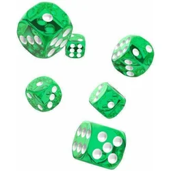 Kockice Oakie Doakie Dice D6 16 mm Translucent - Green (12)