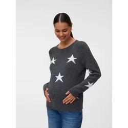 Vero Moda Maternity Pulover VMMDOFFY temno siva / bela