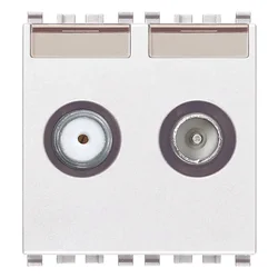 VIMAR EIKON TV-RD-SAT JEDNOS.2 IZLAZA 2M TV/SAT BIJELI VI20302.01.B