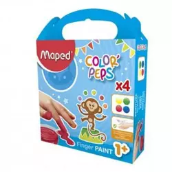 Boje za prste Maped Color peps, set 4 boje od 80g
