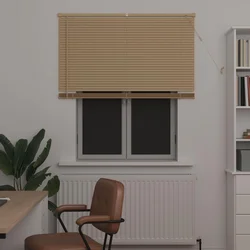 Venecijanska roleta Svijetlo smeđa s uzorkom 150 x 110 cm 25 mm