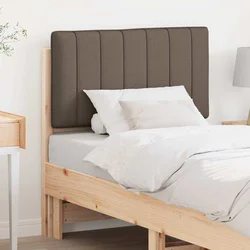 vidaXL Tapecirano vzglavje Rjava in taupe 80 cm Masivno borovo les