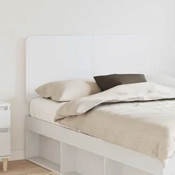 vidaXL Vzglavje z vzglavjem Bela 120 cm Konstruiran les