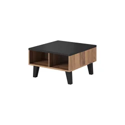 Cama LOTTA 60 Coffee table, hrast wotan/mat črna