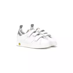 Golden Goose Deluxe Brand Kids-touch strap trainers-kids-White