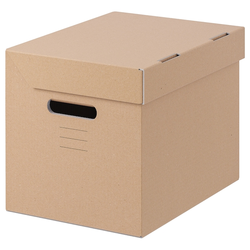 PAPPIS Kutija s poklopcem, smeđa, 25x34x26 cm