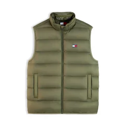 Tommy Jeans Brezrokavnik oliva